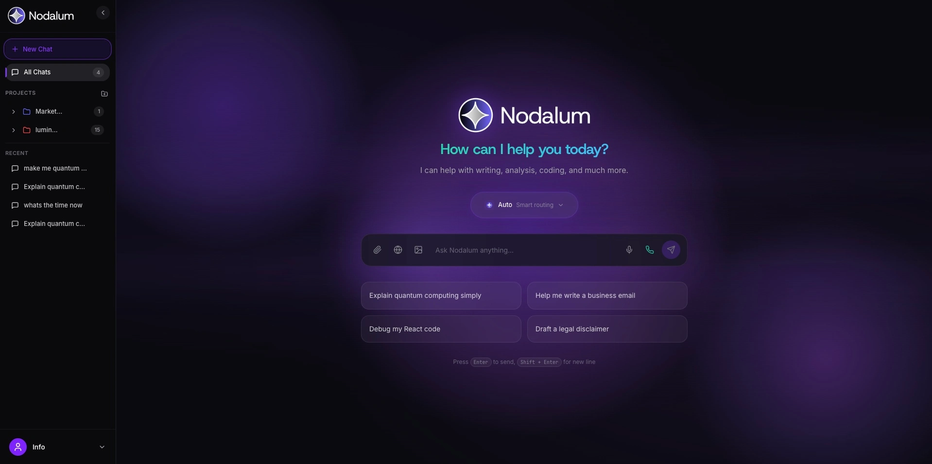 Nodalum Chat Interface